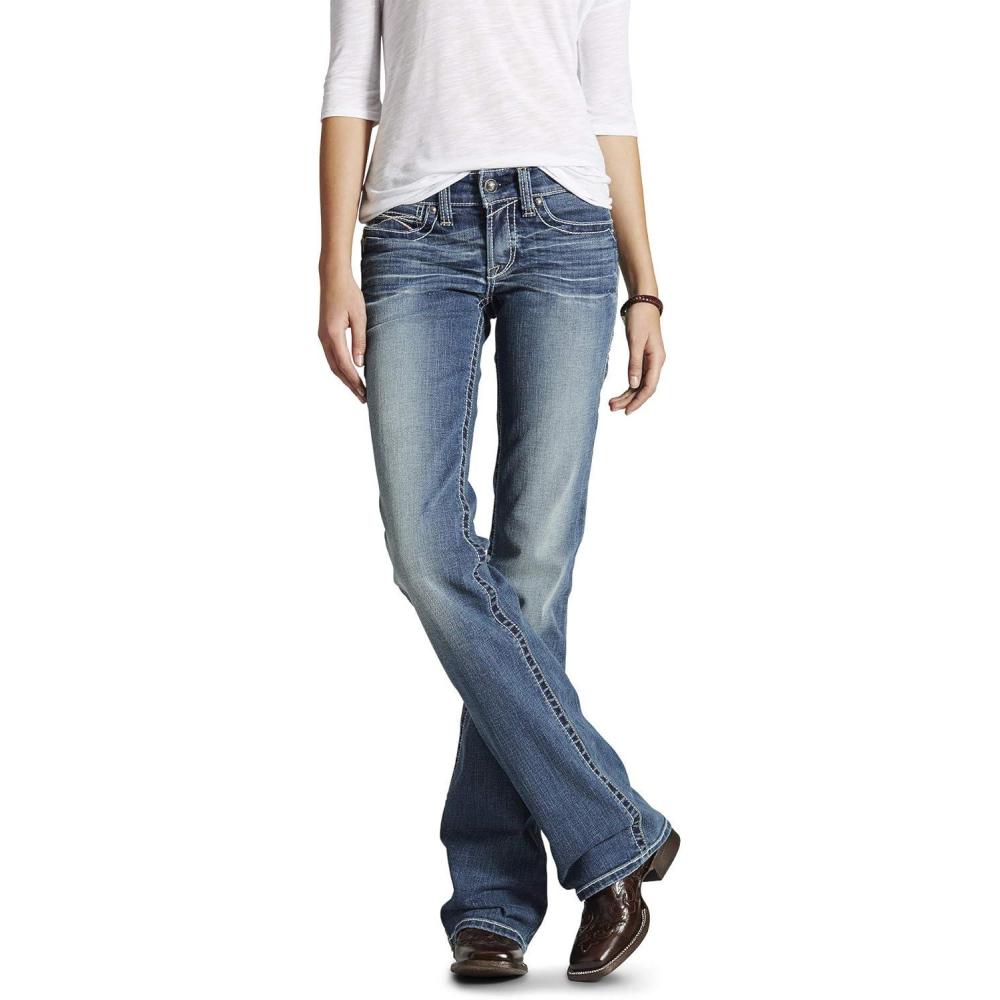 imageARIAT Womens REAL Mid Rise Stretch Ivy SKB Str Leg JeanOcean