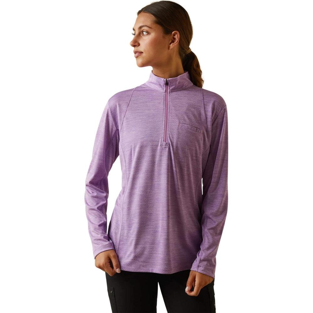 imageARIAT Womens Rebar Evolution 12 Zip TopPaisley Purple
