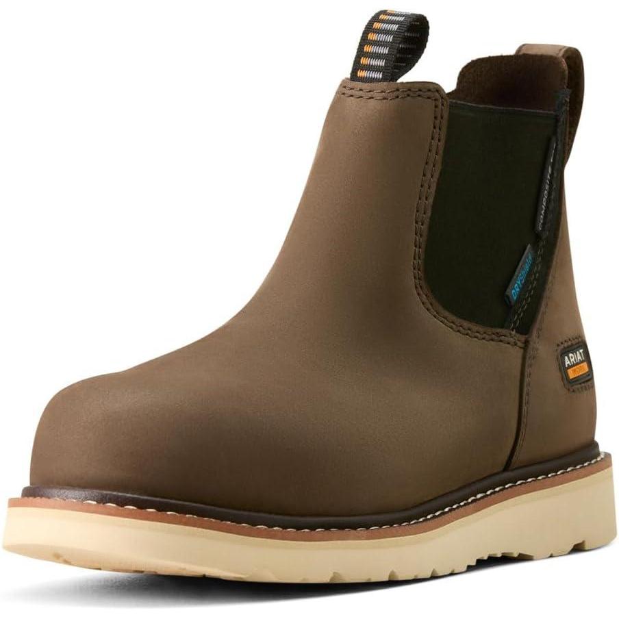 imageARIAT Womens Rebar Wedge Chelsea Waterproof Composite Toe Work BootGrey