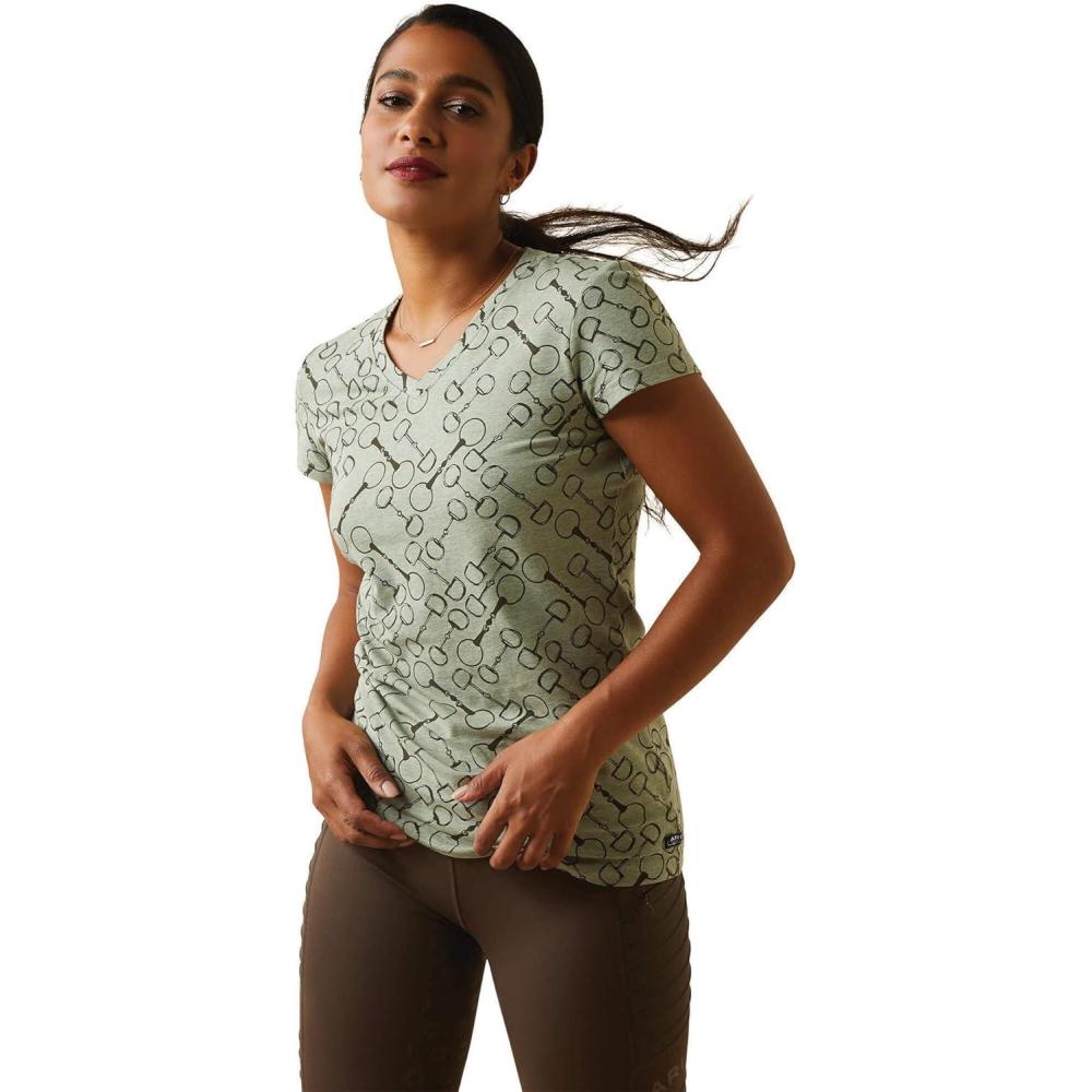 imageARIAT Womens Snaffle TShirtBasil Heather