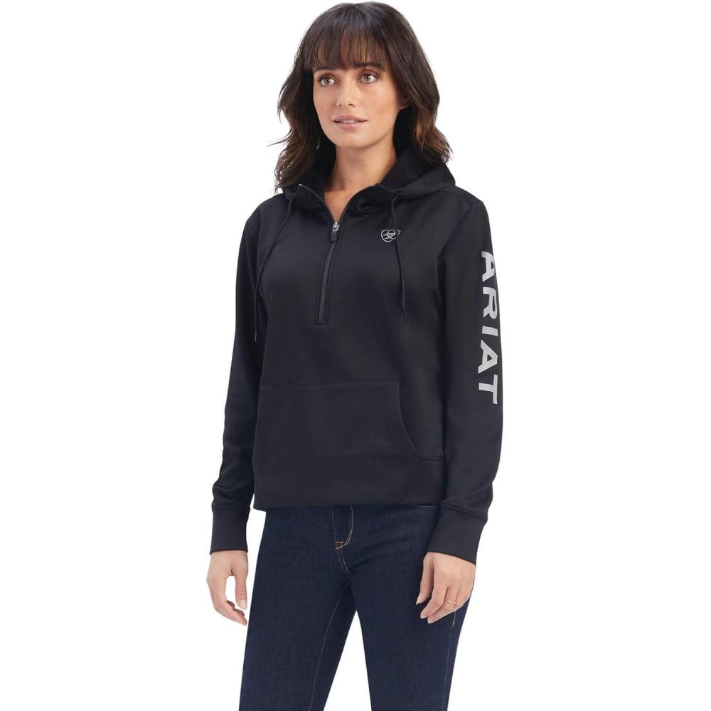 imageARIAT Womens Tek 12 Zip HoodieBlack