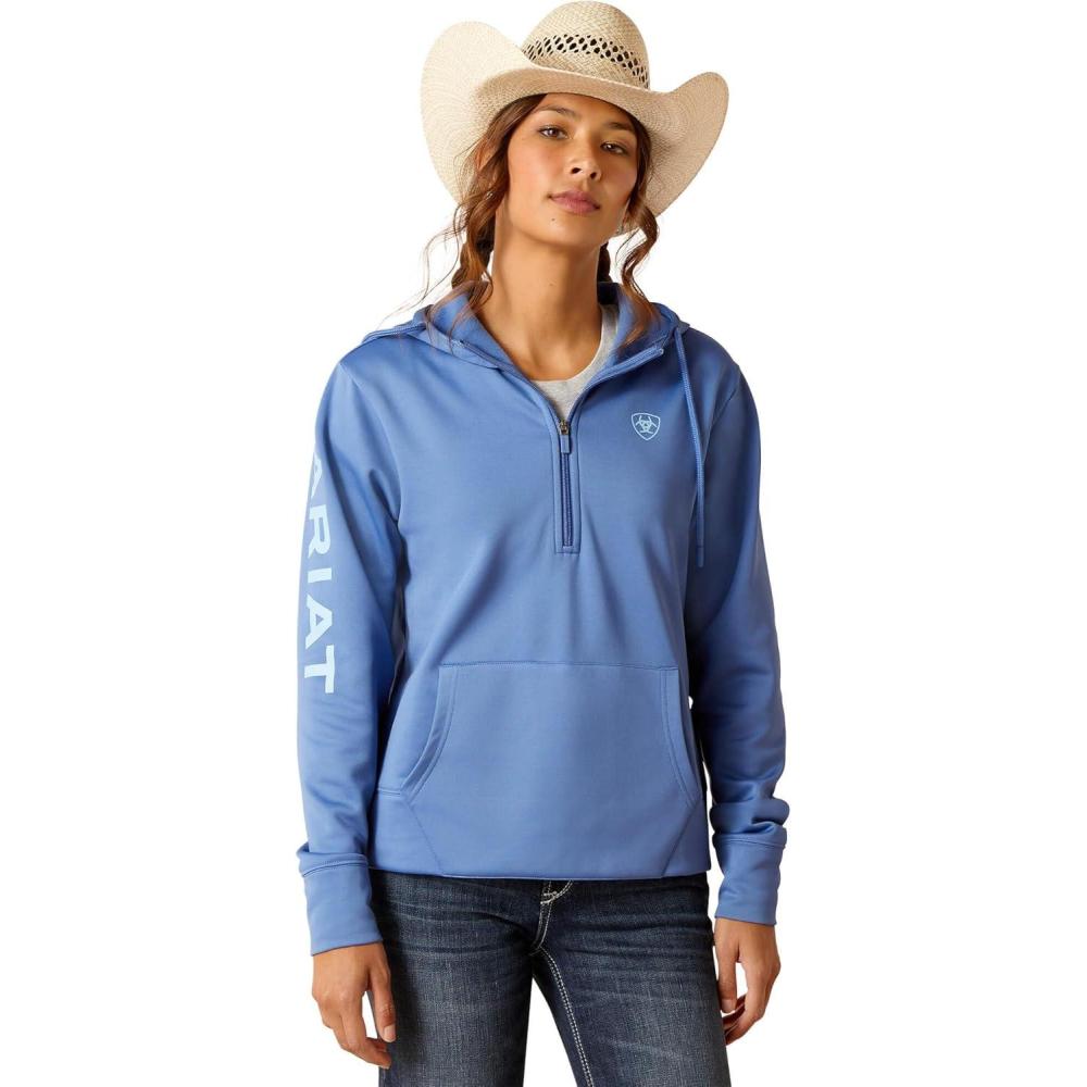 imageARIAT Womens Tek 12 Zip HoodieDutch Blue
