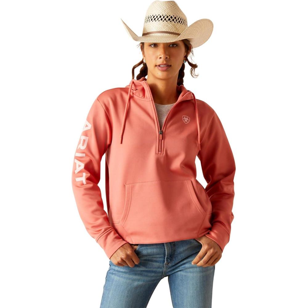 imageARIAT Womens Tek 12 Zip HoodieFaded Rose