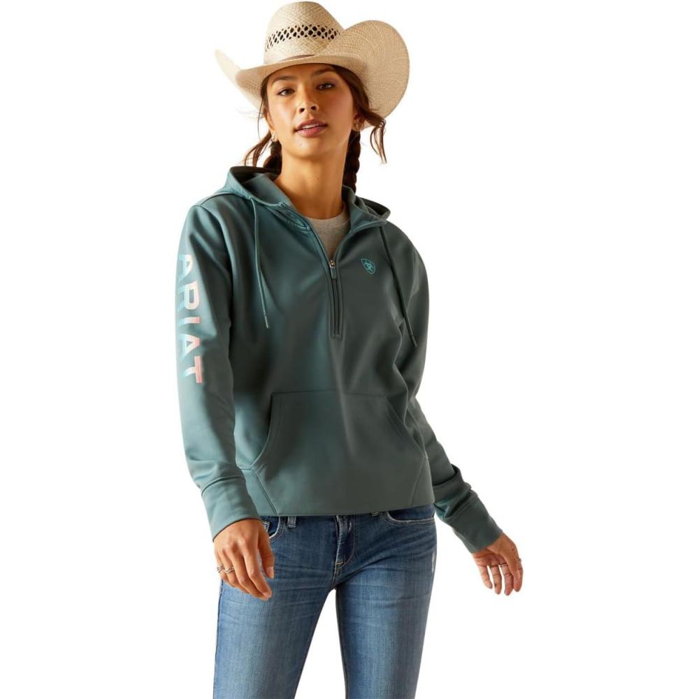 imageARIAT Womens Tek 12 Zip HoodieNorth Atlantic