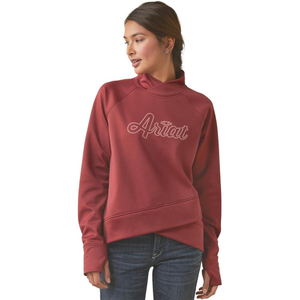 imageARIAT Womens Tek Crossover SweatshirtBurnt Russet