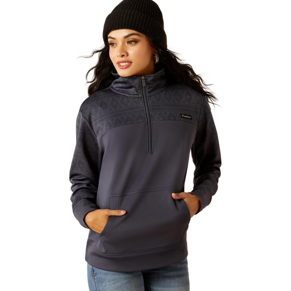 imageARIAT Womens Tek Fleece SweatshirtSouthwestOmbre Blue