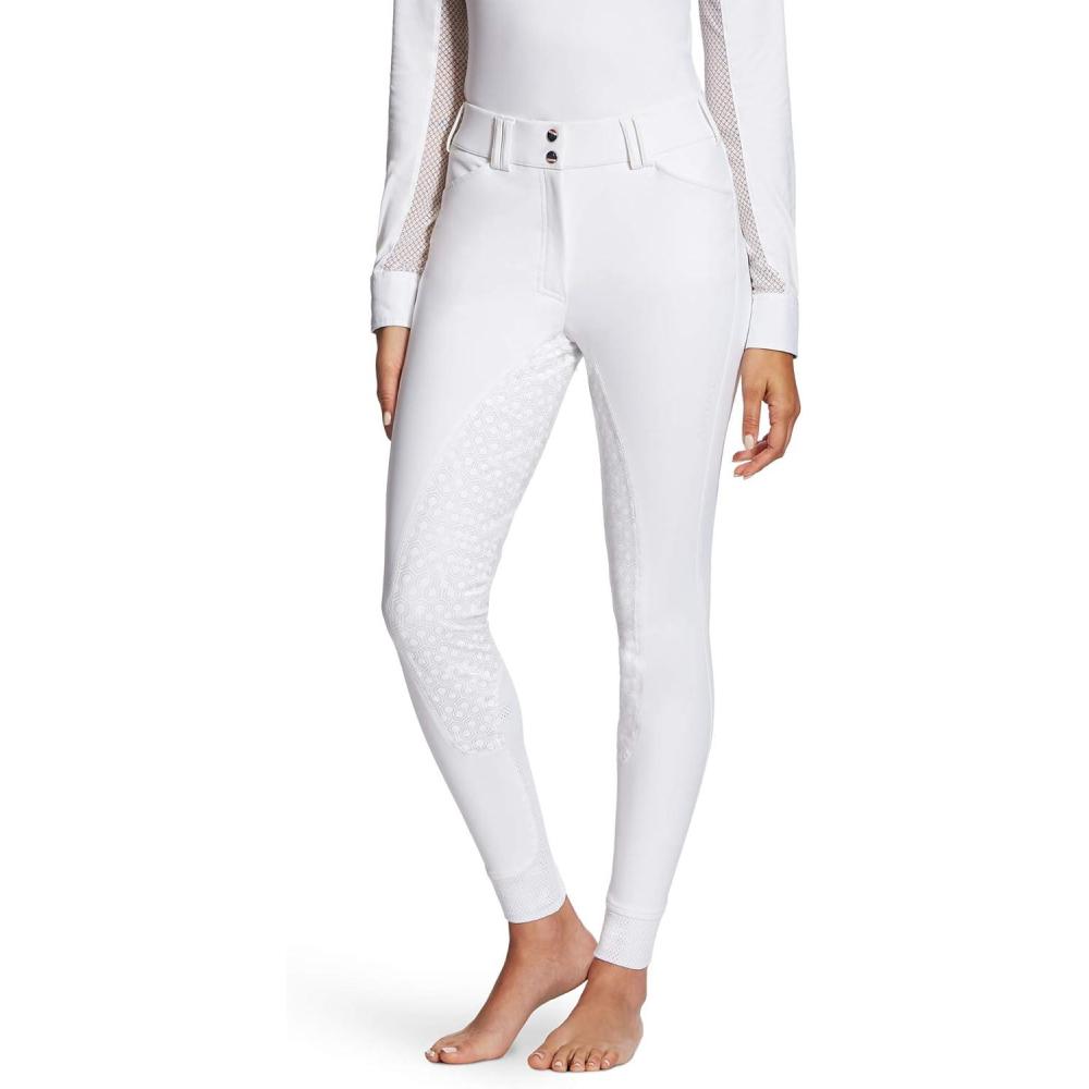 imageARIAT Womens Tri Factor Grip Full Seat BreechWhite
