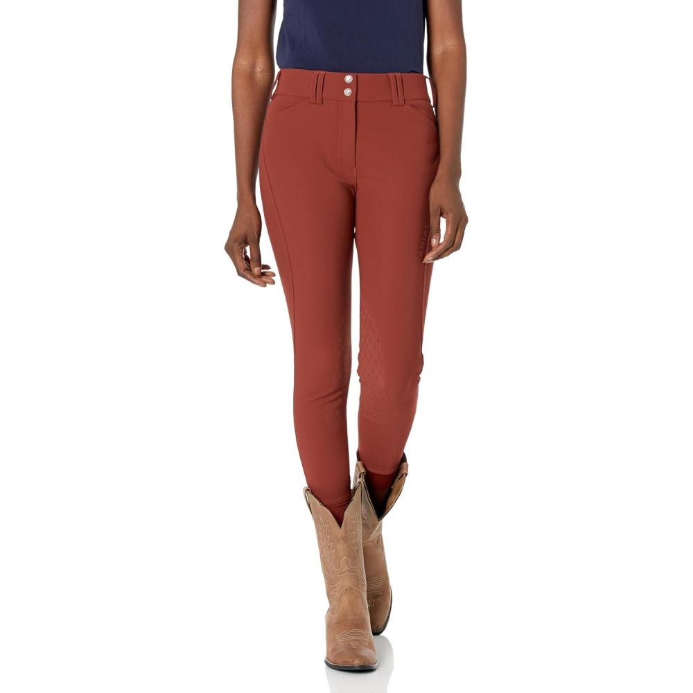 imageARIAT Womens Tri Factor Grip Knee Patch BreechFired Brick