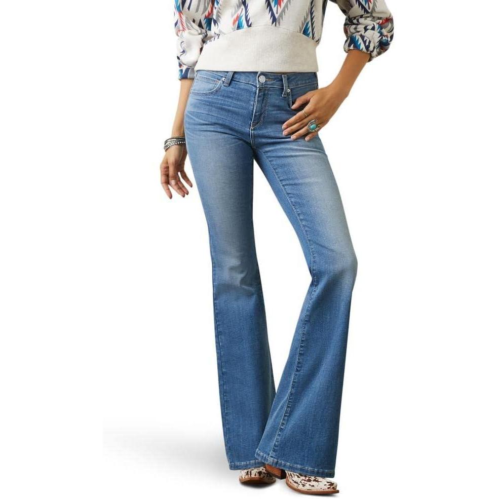 imageARIAT Womens Ultra Stretch Perfect Rise Katie Flare JeanJeansLouisiana