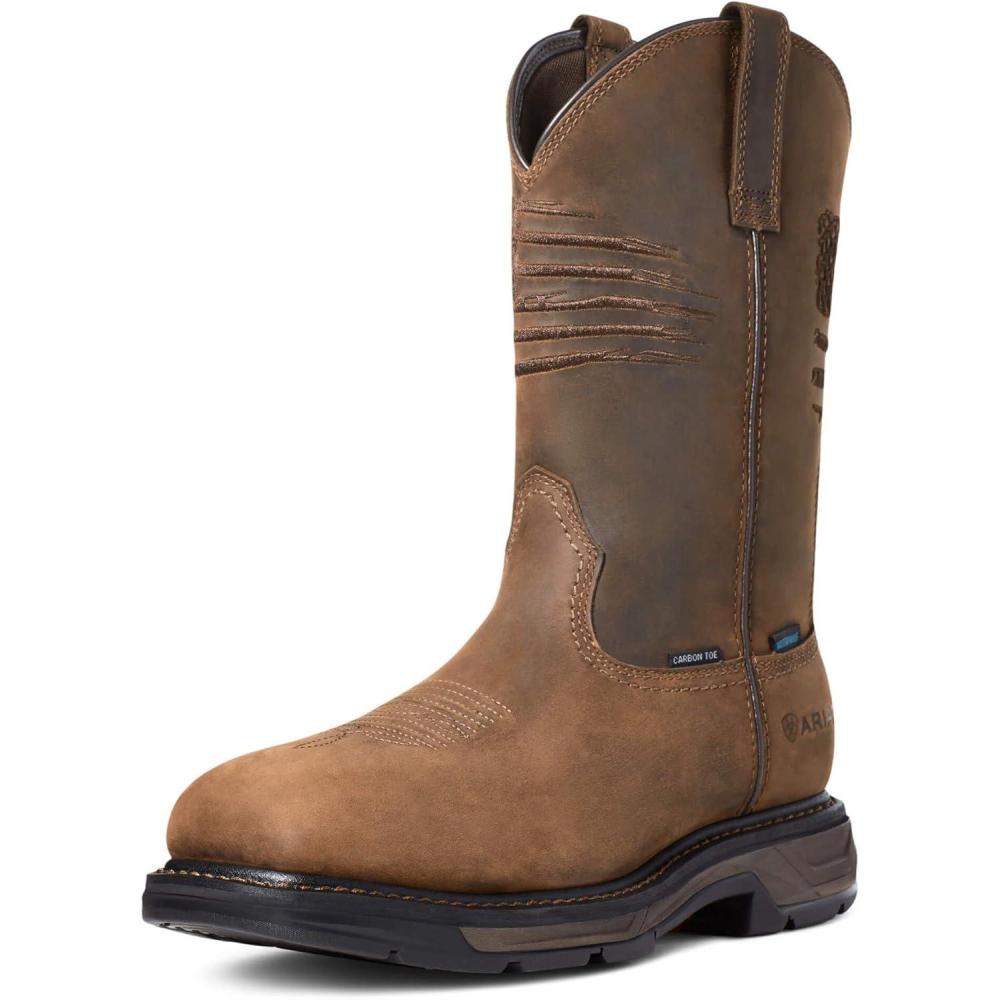 imageARIAT WorkHog XT Patriot H2O Mens BootDistressed Brown