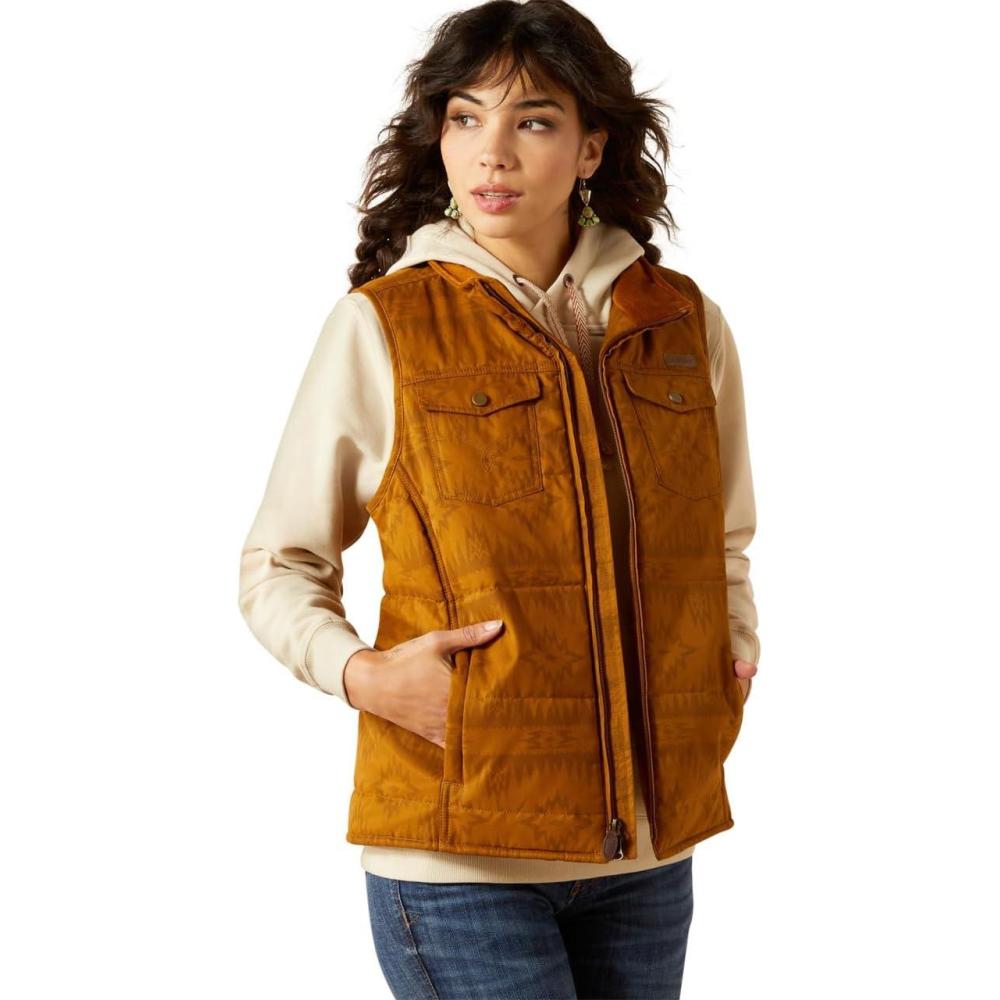 imageARIAT womens Grizzly Quilted VestBrumbly Print