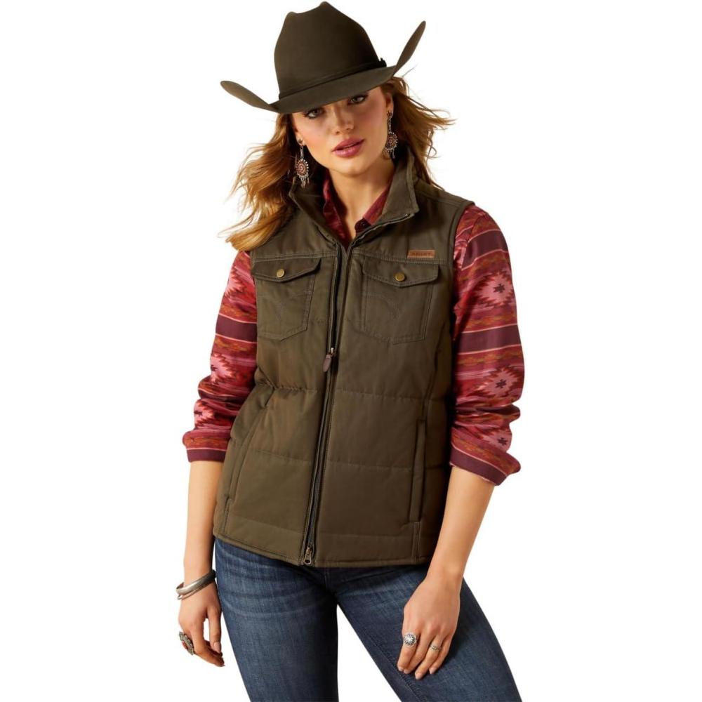 imageARIAT womens Grizzly Quilted VestEarth