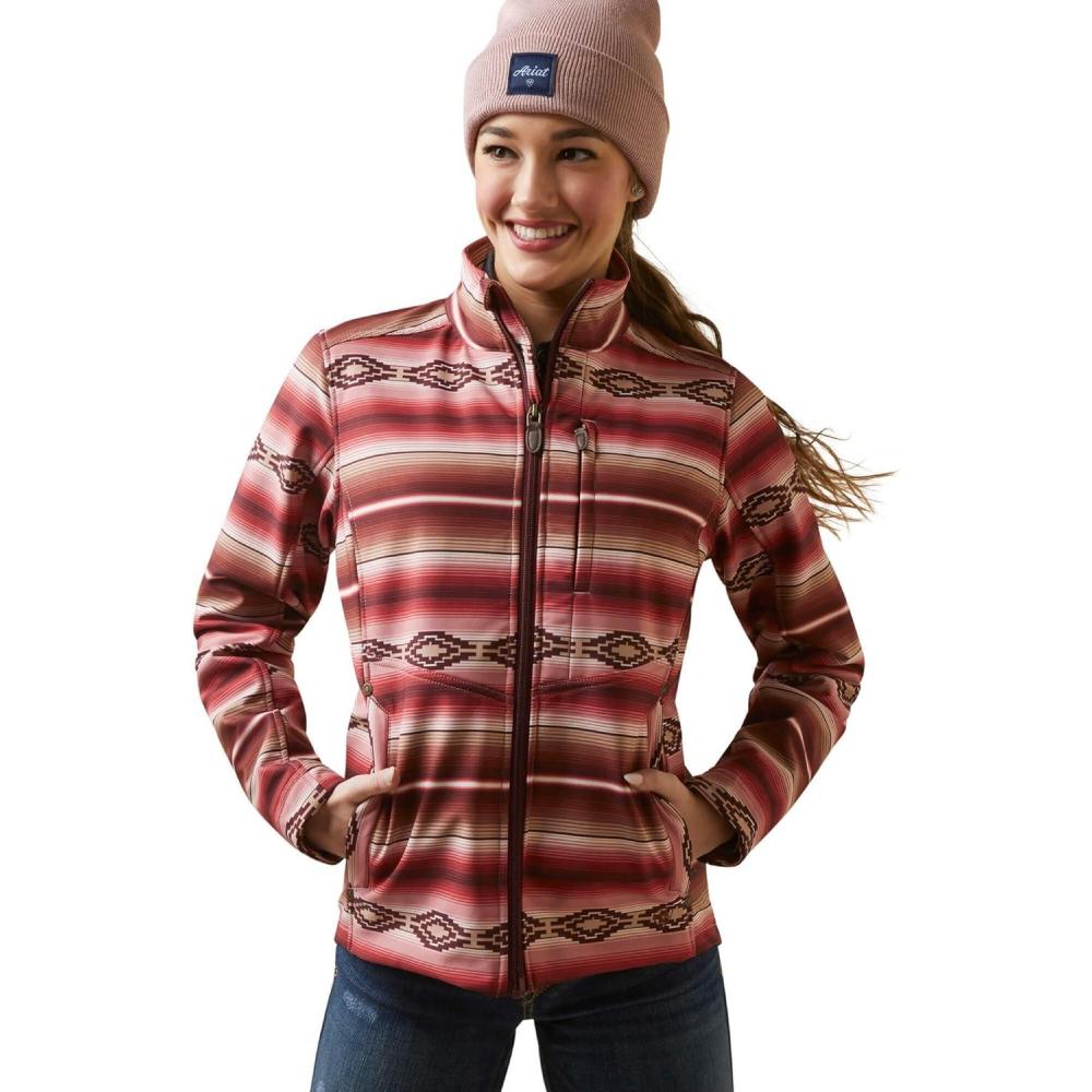 imageARIAT womens New Team Softshell Print JacketBlushing Serape