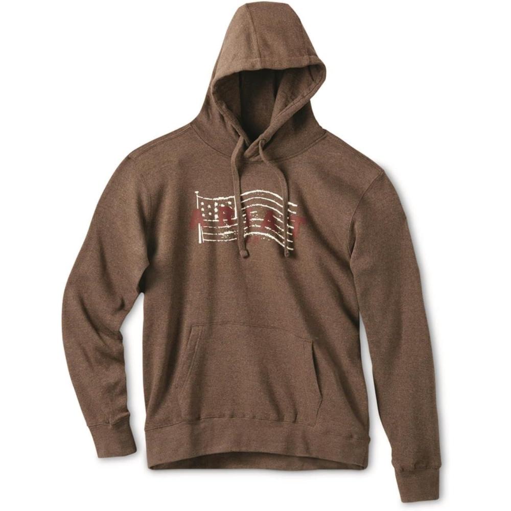 imageARIAT womens Real Usa Chest Logo HoodieBrown