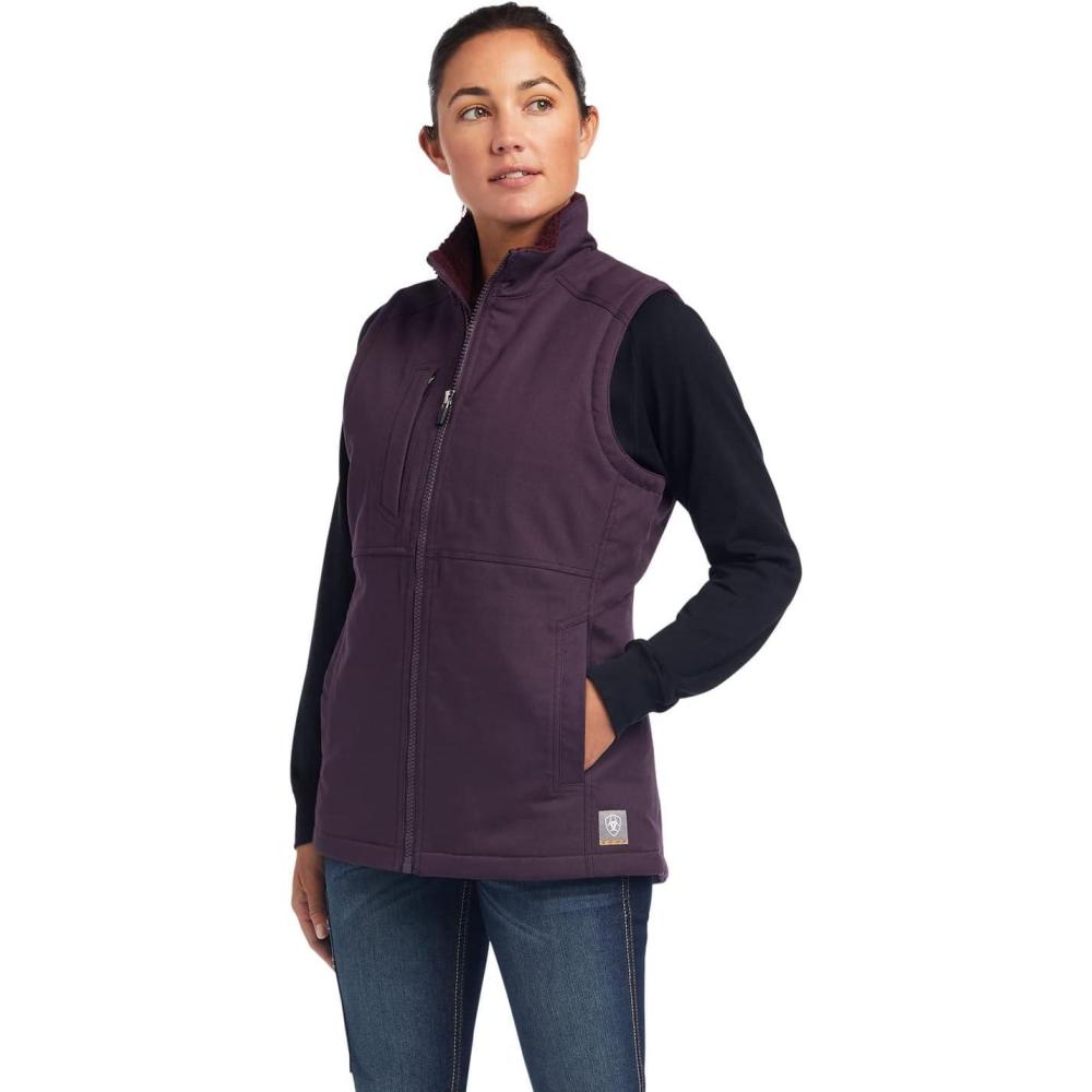 imageARIAT womens Rebar Duracanvas Insulated VestPlum Perfect