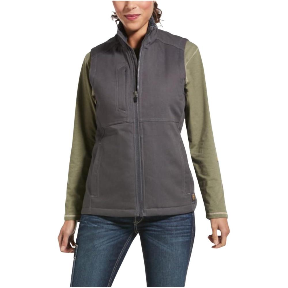 imageARIAT womens Rebar Duracanvas Insulated VestRebar Grey