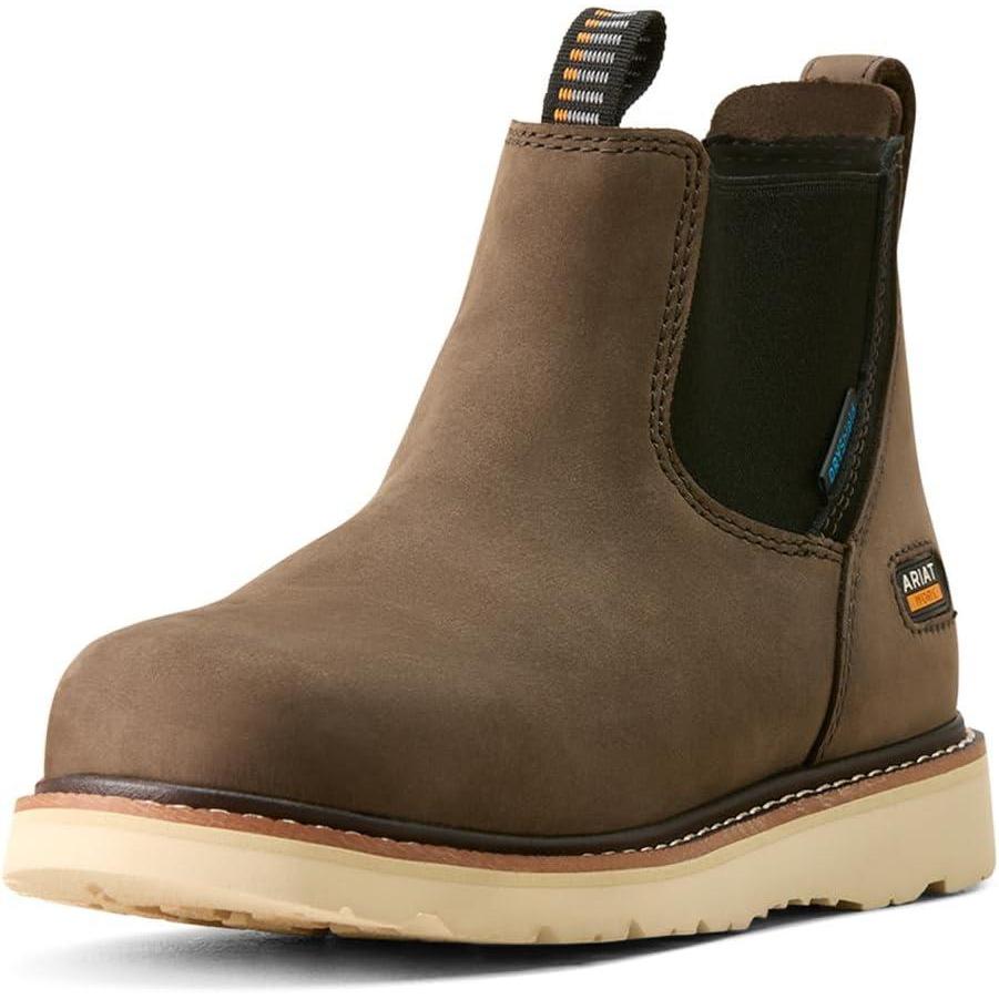 imageARIAT womens Rebar Wedge Chelsea Waterproof Work BootGrey