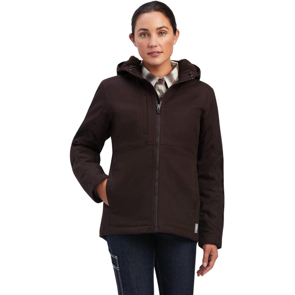 imageAriat 10032917 Womens Rebar Canvas Grey JacketMole