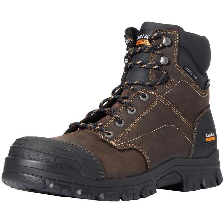 imageAriat BMVY9 Mens Treadfast 6quot Waterproof Steel Toe Work Boot Dark Brown 75