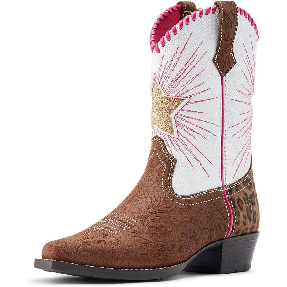 imageAriat Kids Heritage Star Western BootBrown Floral Emboss