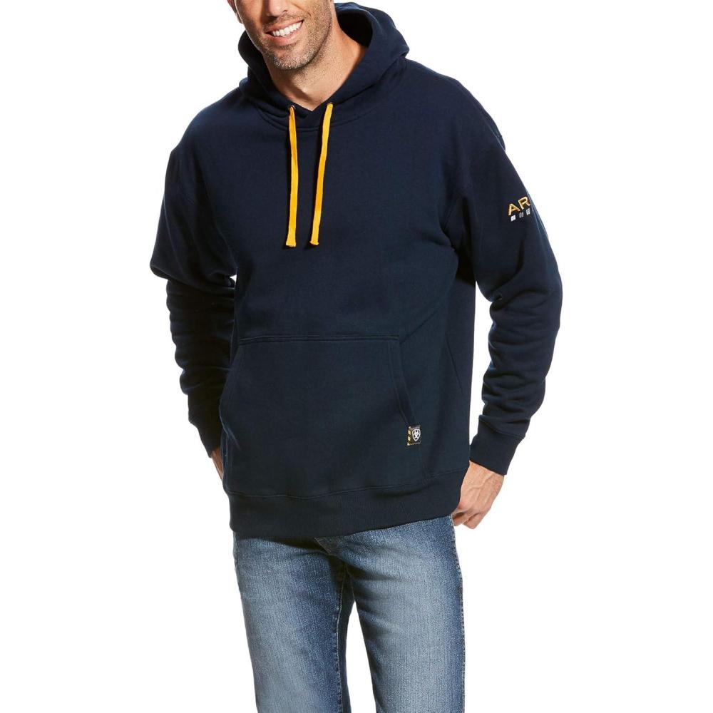 imageAriat Mens Big and Tall REBAR Logo HoodieNavy