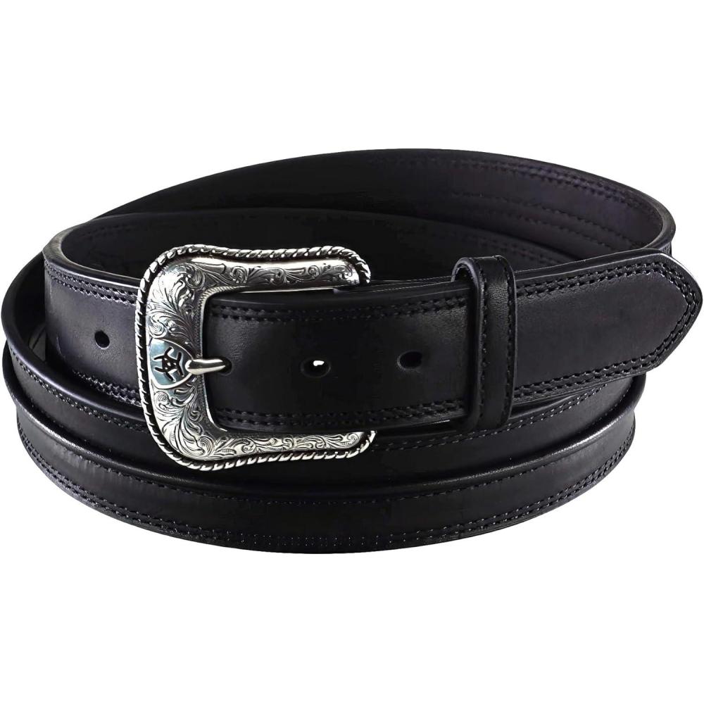 imageAriat Mens Distressed Leather Western BeltBlack