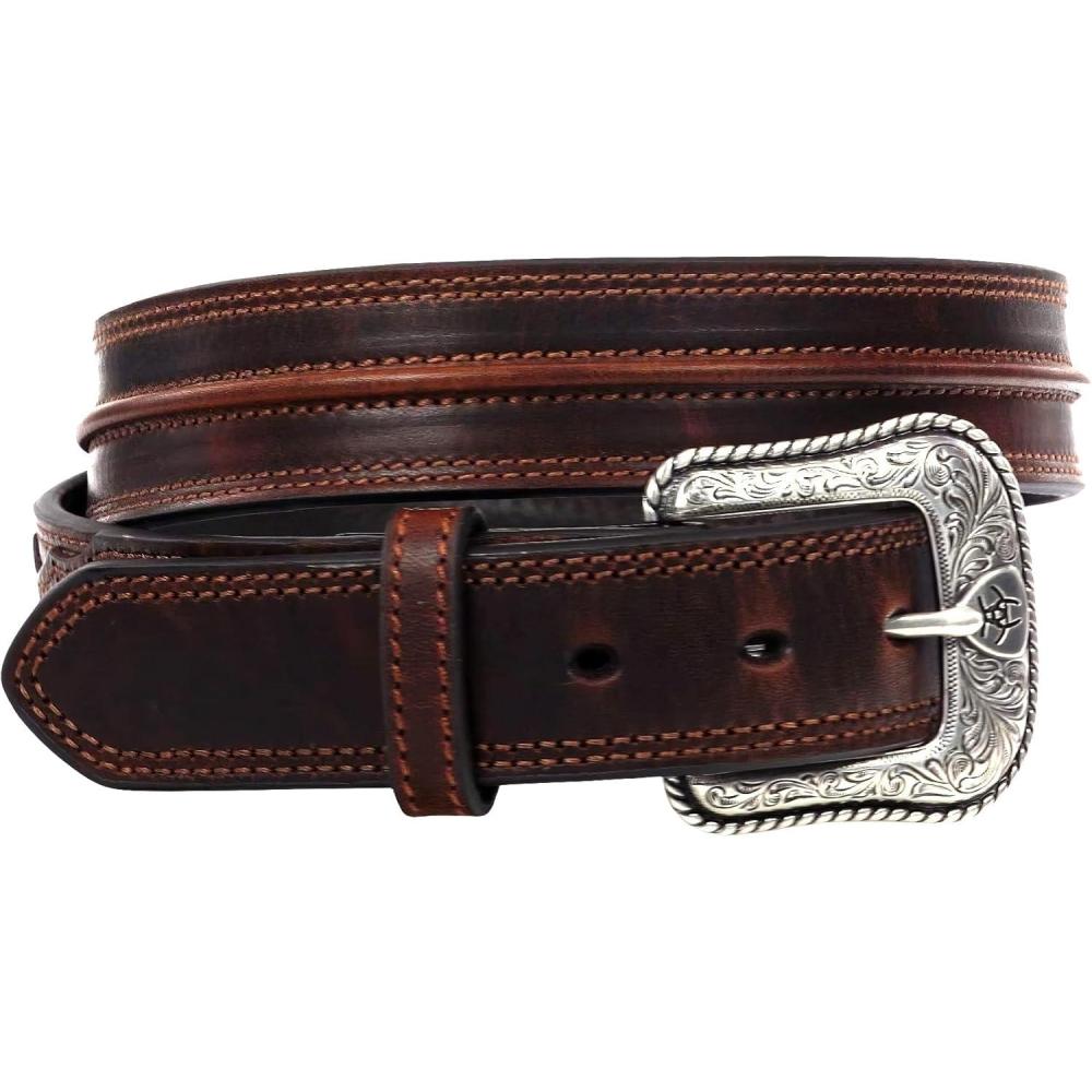 imageAriat Mens Distressed Leather Western BeltDistressed Brown