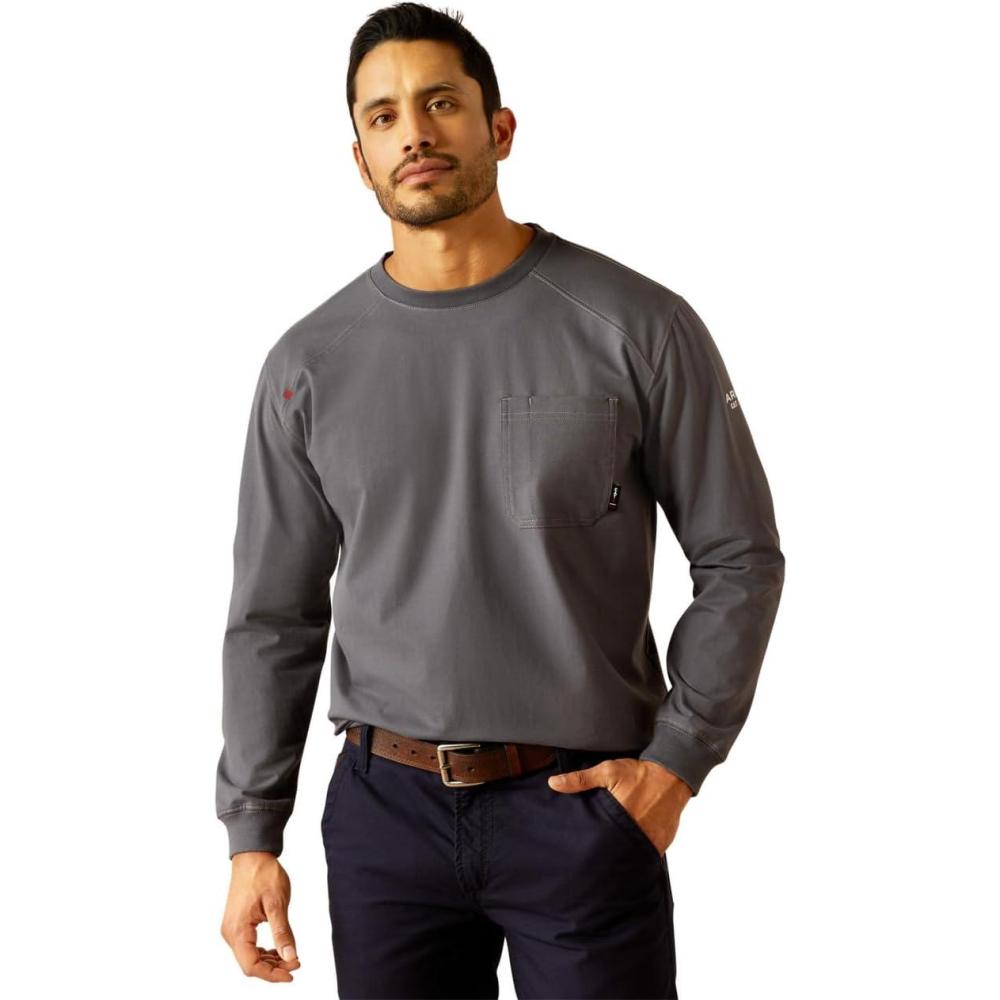 imageAriat Mens Fr Pima TShirtCharcoal Grey