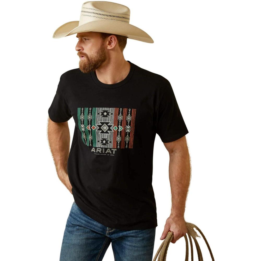 imageAriat Mens Graphic TShirtBlackChihuahua Flag