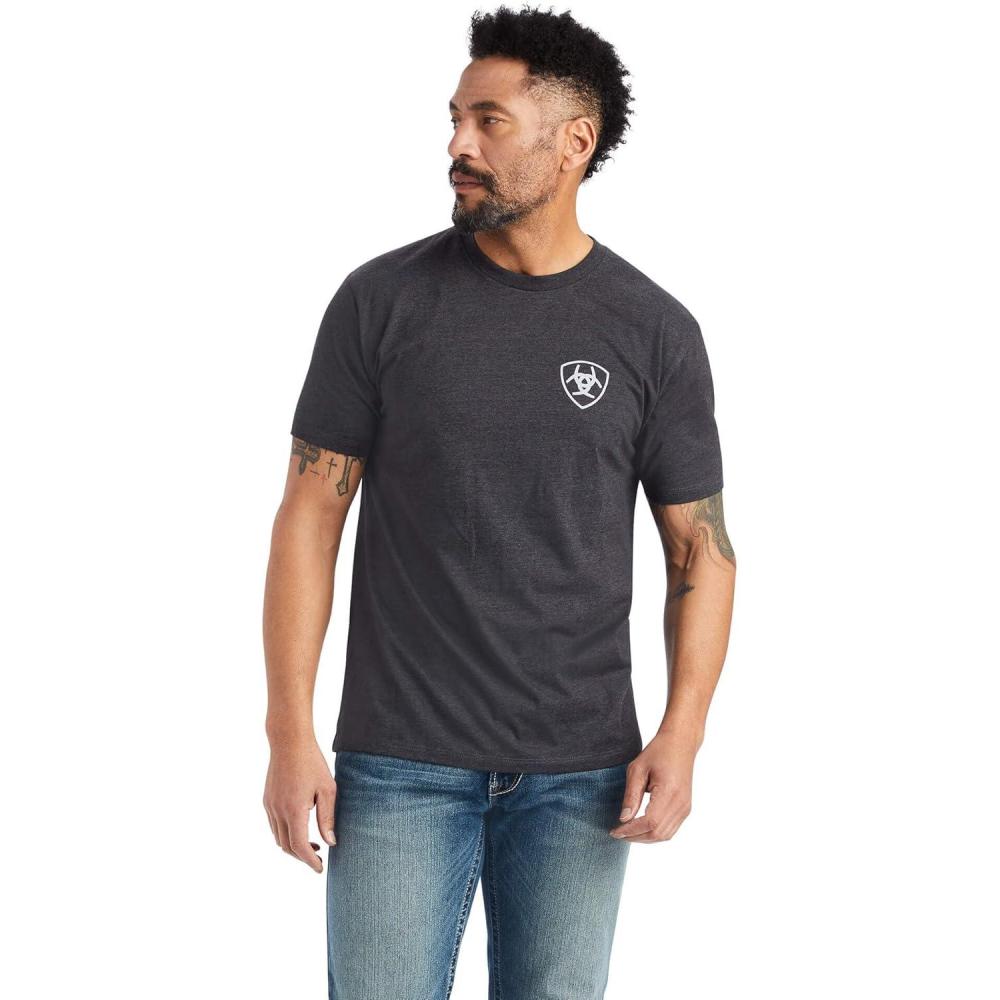 imageAriat Mens Graphic TShirtCharcoal HeatherMinimalist