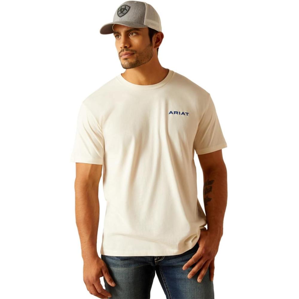 imageAriat Mens Graphic TShirtOff WhiteLogo