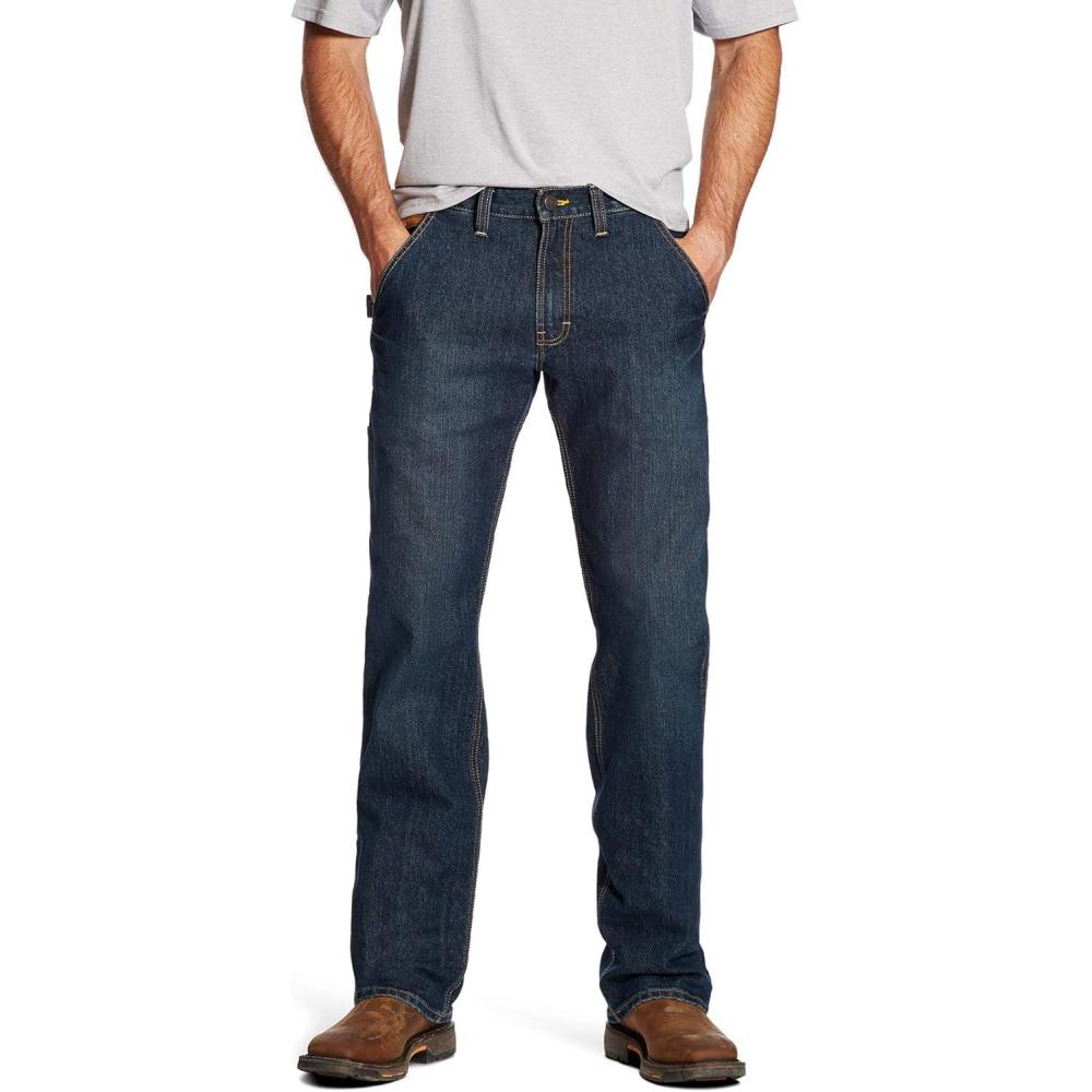 imageAriat Mens Rebar M4 Low Rise DuraStretch Workhorse Boot Cut JeansPhantom