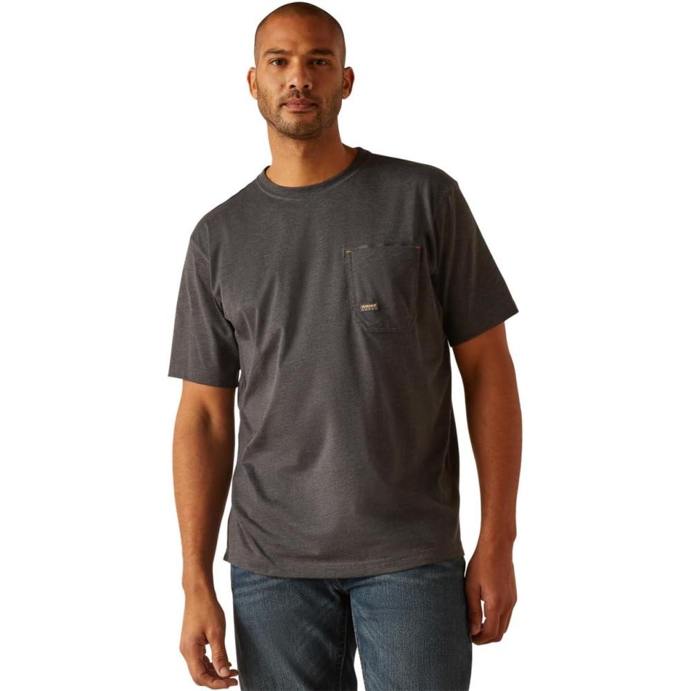 imageAriat Mens Rebar Short Sleeve CrewCharcoalMexico