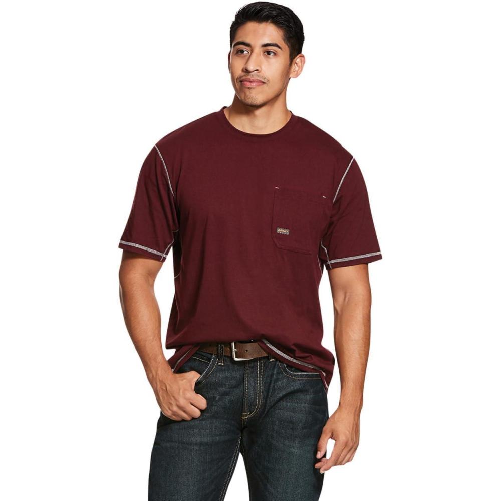 imageAriat Mens Rebar Short Sleeve CrewMalbec