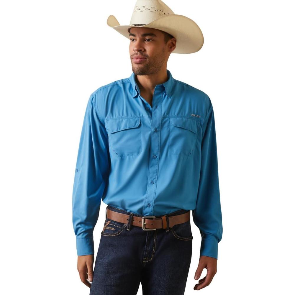 imageAriat Mens Venttek Outbound Classic Fit ShirtCendre Blue