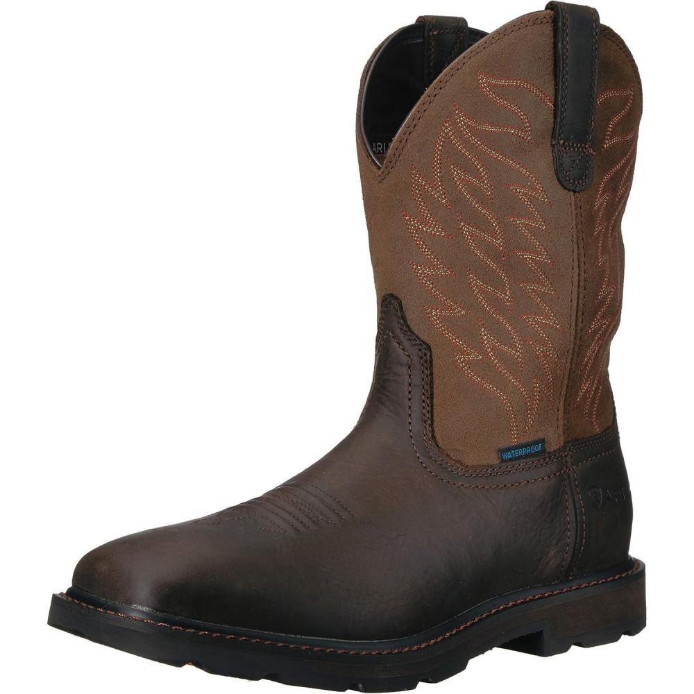 imageAriat Mens Workhog Pullon H2O Composite Toe Work BootDark Brown