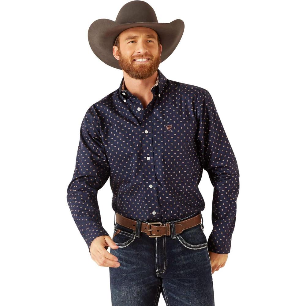 imageAriat Mens Wrinkle Free Kaiser Classic Fit Button Down Darkest IndigoDarkest Indigo