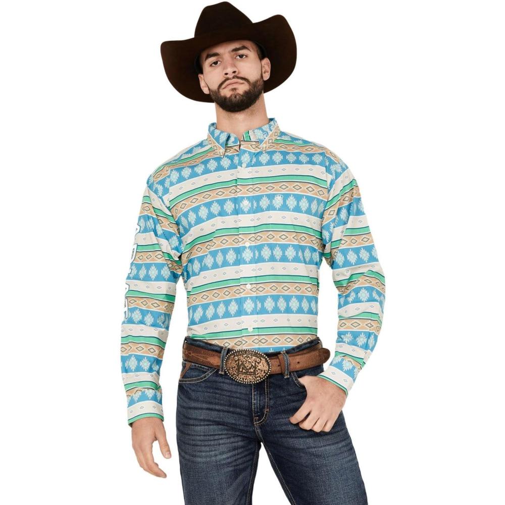 imageAriat Mens Wrinkle Free Kaiser Classic Fit Button Down Darkest IndigoMoroccan Blue