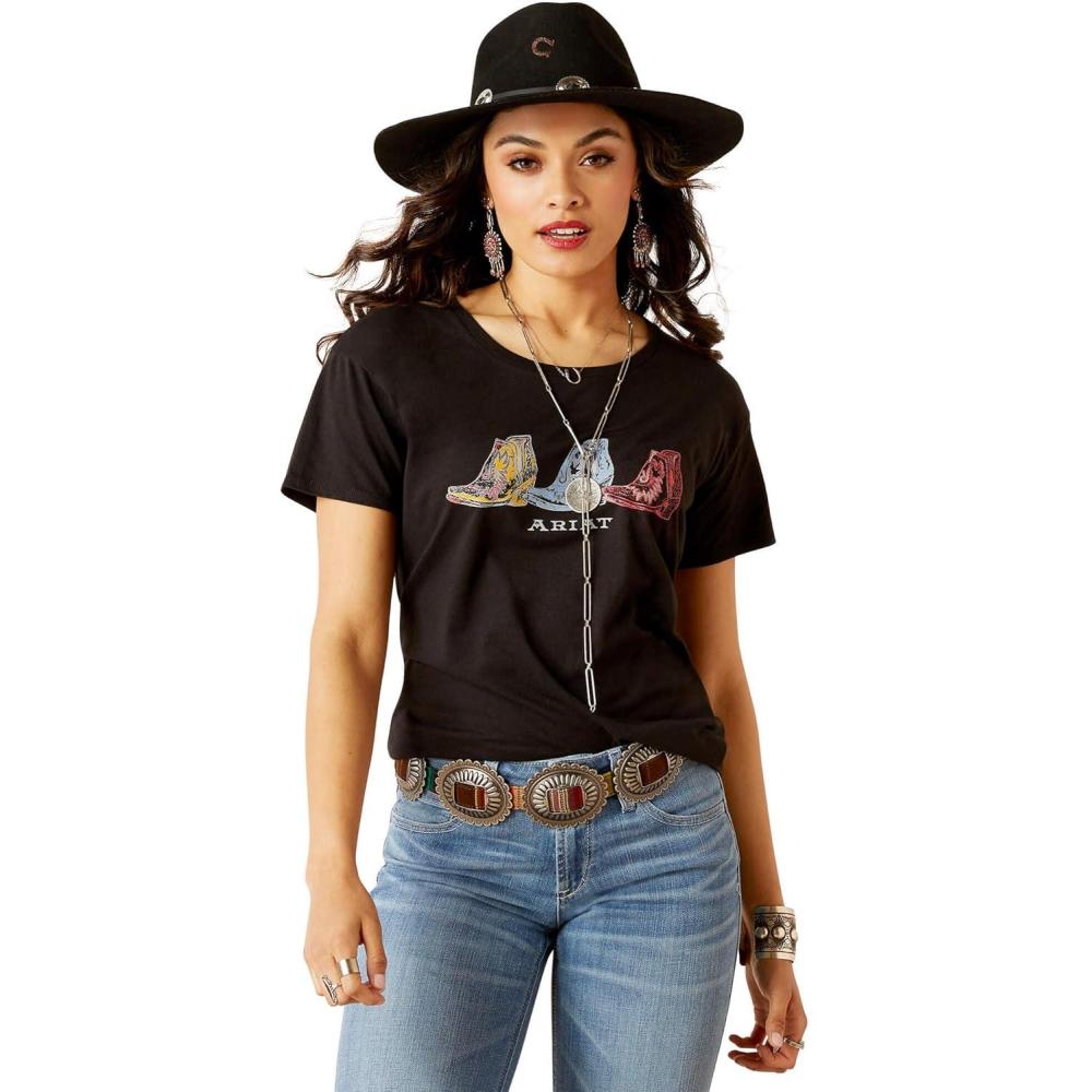 imageAriat Womens Ariat Denim Label TShirtBlackAriat Pop Boots