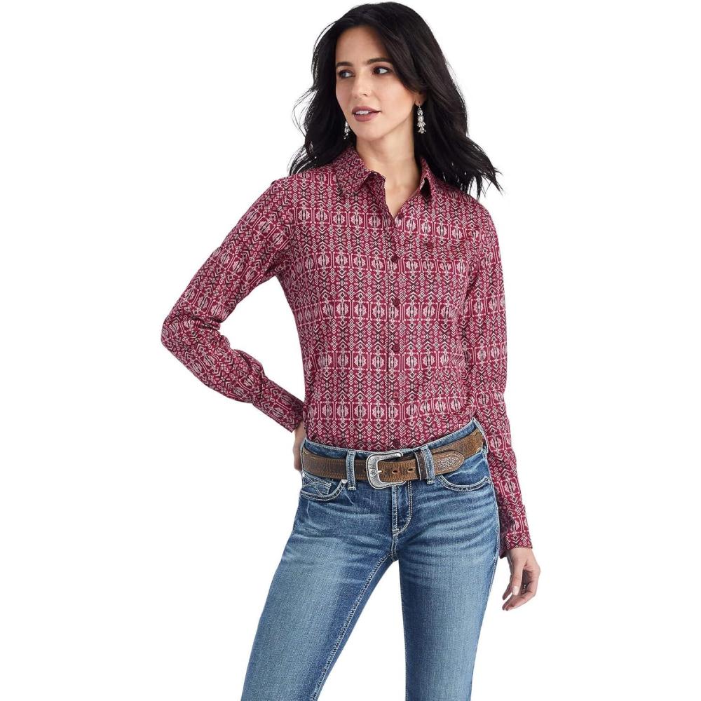 imageAriat Womens Kirby Fitted ButtonDown ShirtAlma Multi
