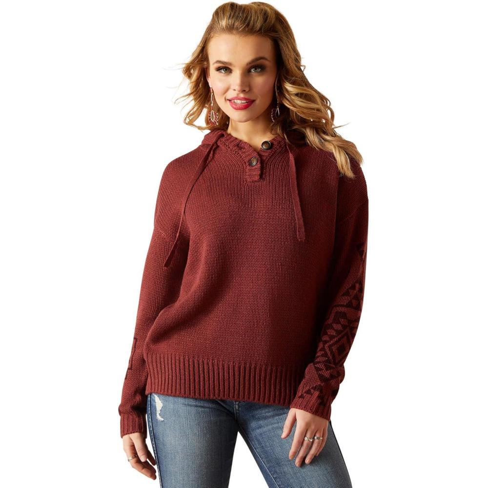 imageAriat Womens Layla SweaterOxblood Multi