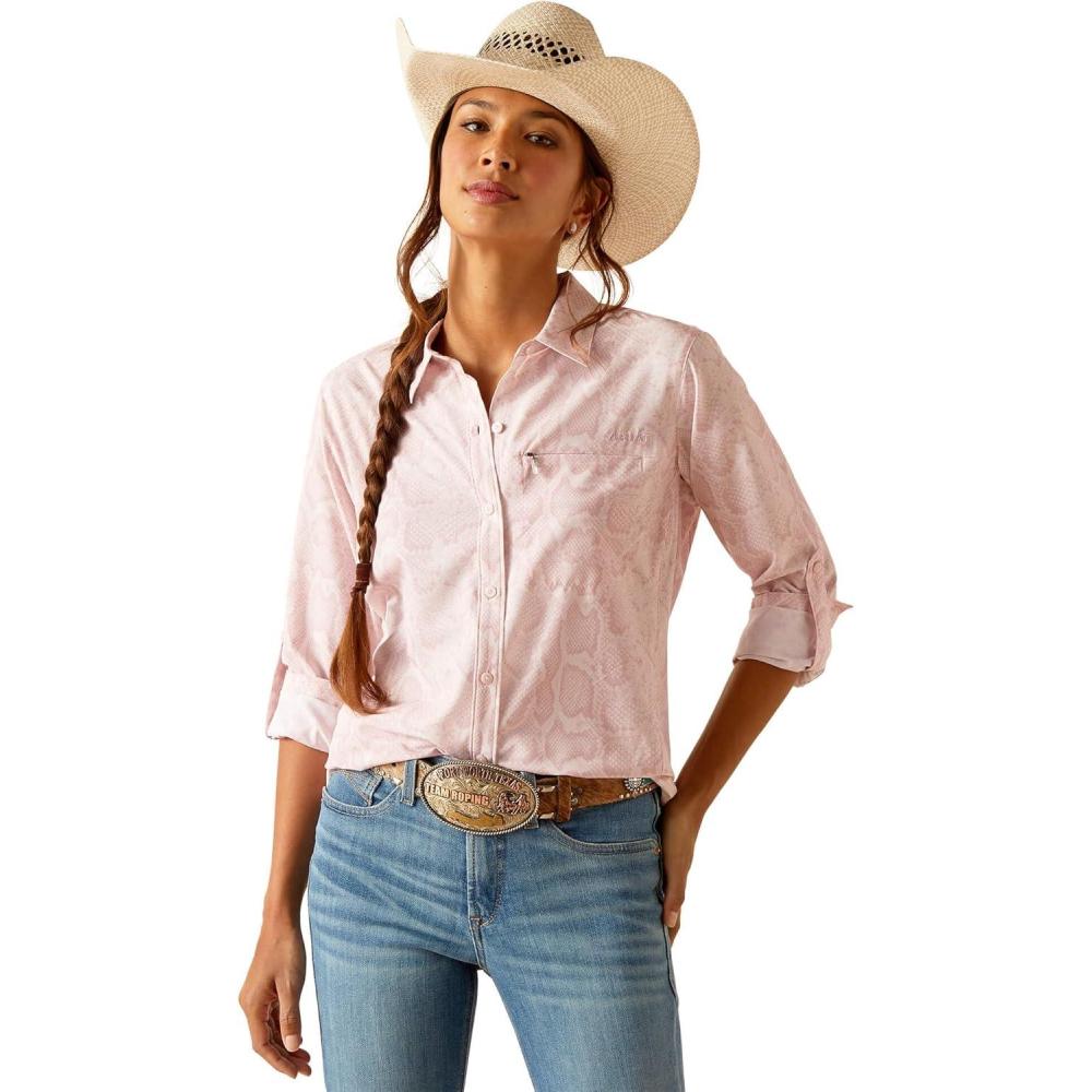 imageAriat Womens Venttek Stretch ShirtPink Boa