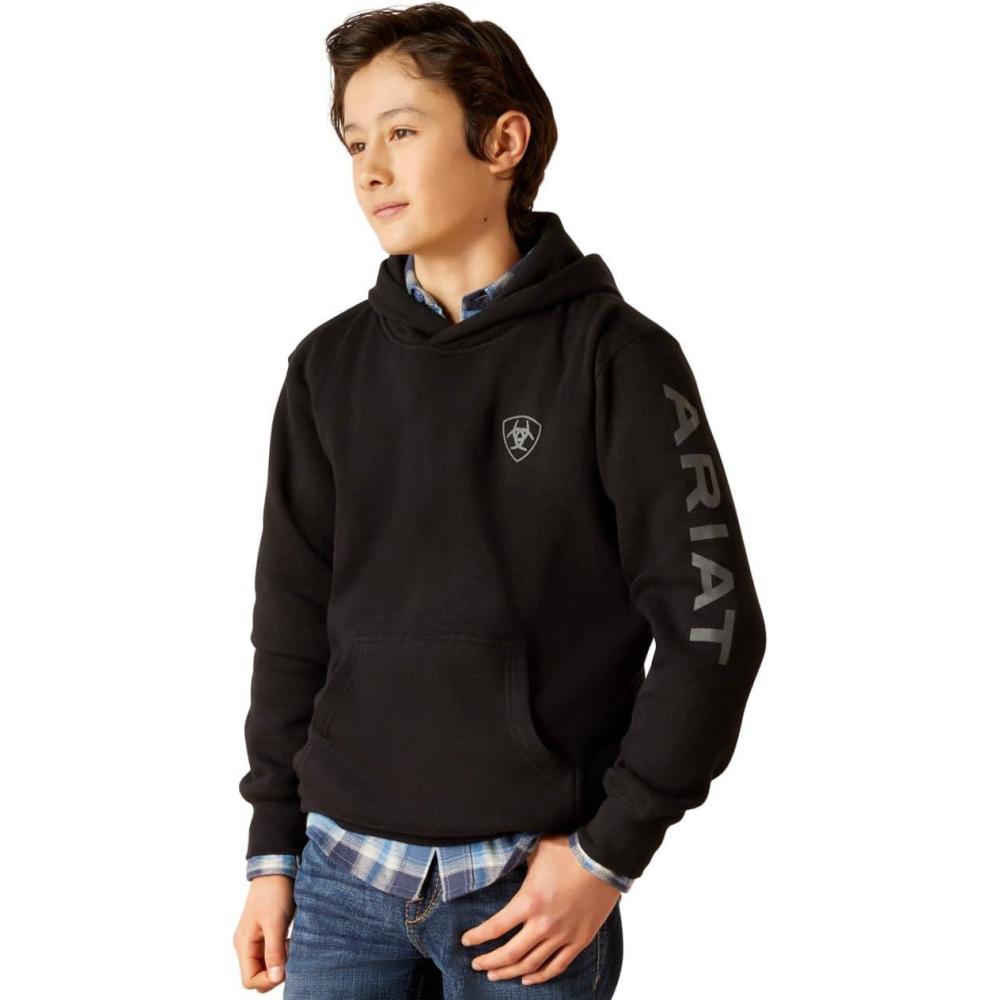 imageAriat Youth Boys Blue Logo HoodieBlack