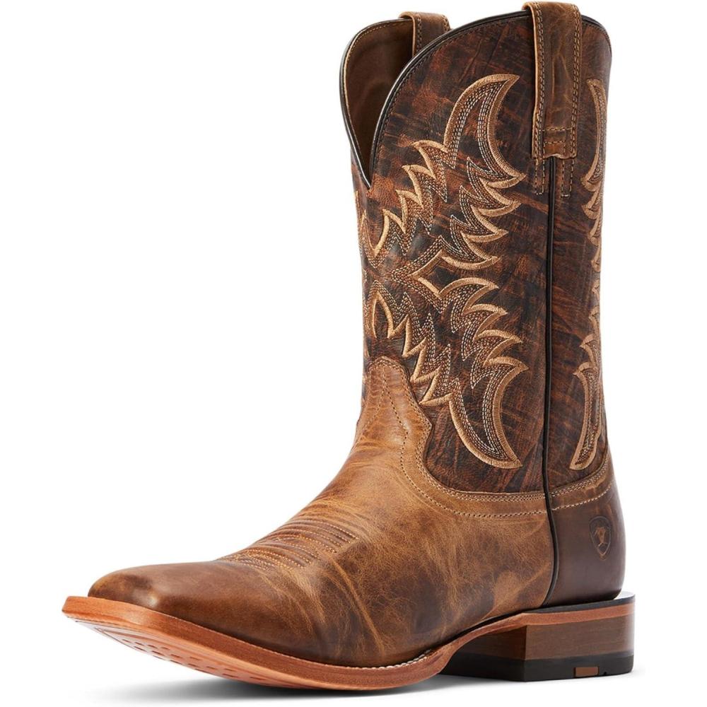 imageAriat mens Point Ryder Western BootWestern BootDry Creek TanBurnt Brown