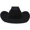ARIAT Added Money 2X Wool Cowboy Hat with Hand-Creased Brim(Black)