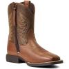 ARIAT Amos Western Boot (Toddler)(Sorrel Crunch/Army Green)