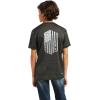 ARIAT Boys’ Charger Vertical Flag Tee(Charcoal)