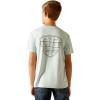 ARIAT Boys’ Charger Vertical Flag Tee(Iced Aqua)