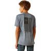 ARIAT Boys’ Charger Vertical Flag Tee(Newsboy Blue)