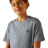 ARIAT Boys’ Charger Vertical Flag Tee(Newsboy Blue)